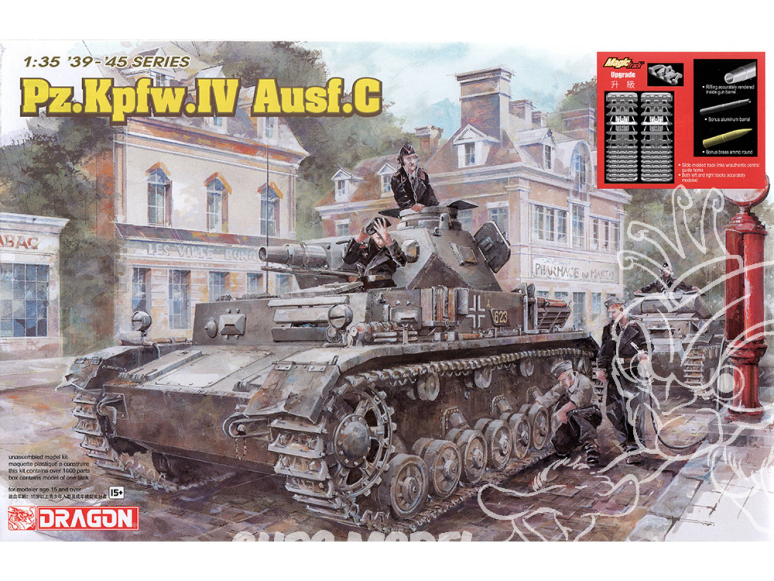 Dragon maquette militaire 6291 Pz.Kpfw.IV Ausf.C avec chenilles magic track 1/35