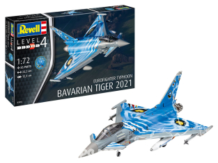 Revell maquette avion 63818 Model Set Eurofighter Typhoon The Bavarian Tiger 2021 peintures principale colle et pinceau 1/72