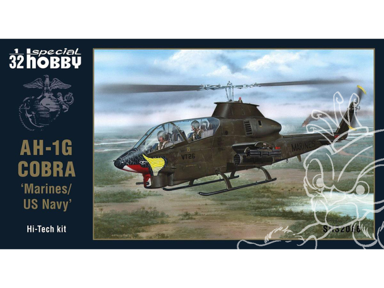 Special Hobby maquette helico 32086 AH-1G Cobra Marines et US Navy Hi-Tech Kit 1/32