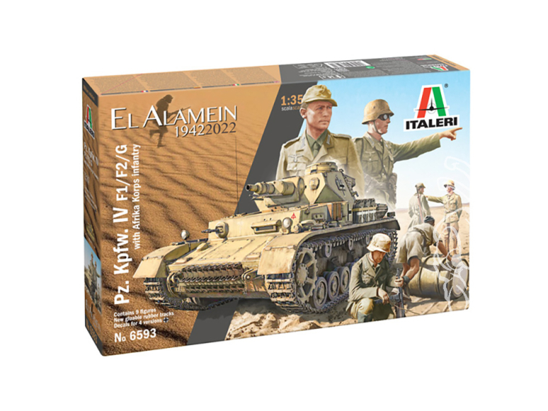 Italeri maquette militaire 6593 Pz.Kpfw.IV F1/F2/G Avec Infanterie Afrika Korps 1/35