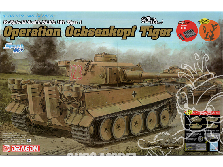 Dragon maquette militaire 6328 Tigre Operation Ochsenkopf avec chenilles magic track 1/35