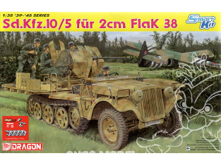 DRAGON maquette militaire 6676 SdKfz 10/5 avec flak 38 avec chenilles magic track 1/35