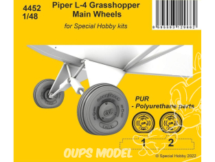 CMK kit resine 4452 Roues principales L-4 Grasshopper kit Special Hobby 1/48