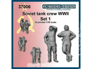 FC MODEL TREND figurine résine 37006 Equipage de char Soviétique WWII Set 1 1/35