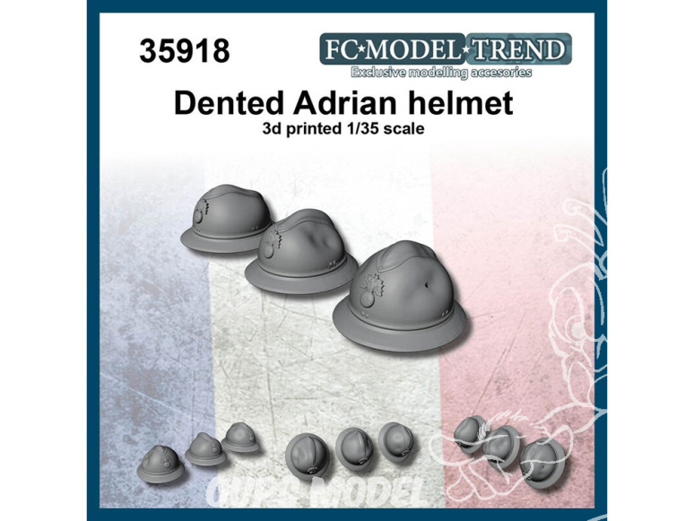 FC MODEL TREND accessoire résine 35918 Casques Adrian Français cabossés 1/35