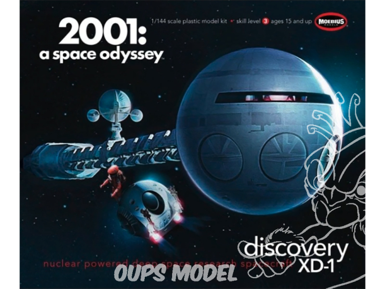 Moebius maquette serie télé 2001-3 Discovery XD-1 2001 L'odyssée de l'espace 1/144