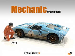 American Diorama figurine AD-23901O Mécanicien - Jerry (Orange) 1/24