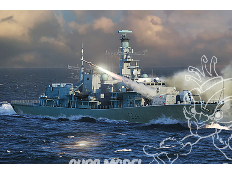 TRUMPETER maquette bateau 06722 Frégate de la Royal Navy Type 23 HMS Monmouth (F235) 1/700