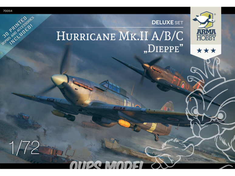 Arma Hobby maquette avion 700541 Hurricane Mk II A/B/C "Dieppe" Deluxe Double Set 1/72