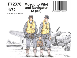 Cmk figurine F72378 Pilote et Navigateur d'un Mosquito 1/72