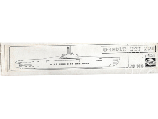 Planet Model NS002 Sous-marin U-Boot Type XXI kit resine 1/200 PROMOTION