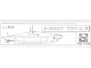 Planet Model NS004 Sous-marin U-Boot Type II classe B kit resine 1/200 PROMOTION