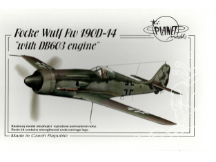 Planet Model PLT120 Focke Wulf Fw 190 D-14 moteur DB603 full resine kit 1/72 PROMOTION