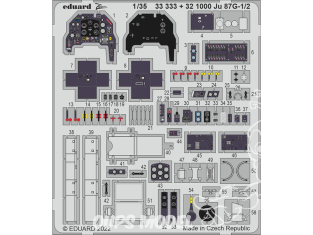 Eduard photodécoupe avion 33333 Zoom amélioration Junkers Ju 87G-1/2 Border Model 1/35