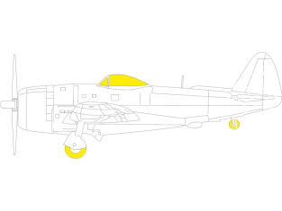 Eduard Express Mask EX893 P-47N Academy 1/48