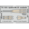 EDUARD photodecoupe avion FE1303 Harnais métal Spitfire Mk.XII Airfix 1/48