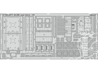 EDUARD photodecoupe hélicoptère 481089 Intérieur cargo Mi-35M Zvezda 1/48