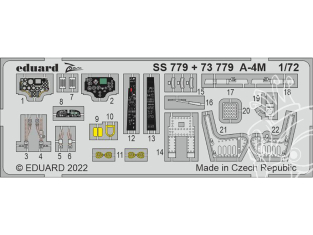 Eduard photodecoupe avion SS779 Zoom amélioration A-4M Hobby Boss 1/72