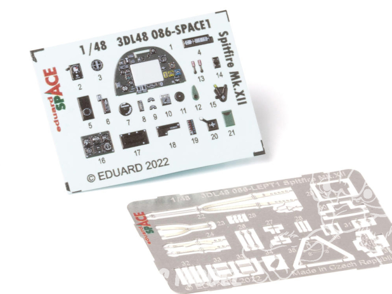 Eduard Space décalques 3D 3DL48086 Spitfire Mk.XII Airfix 1/48