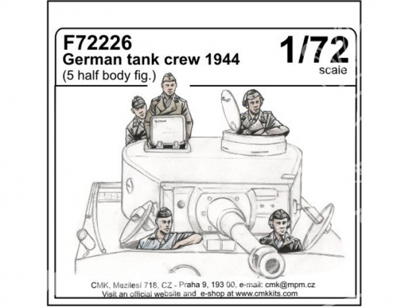 CMK figurine F72226 EQUIPAGE DE CHAR TIGRE ALLEMAND 1/72