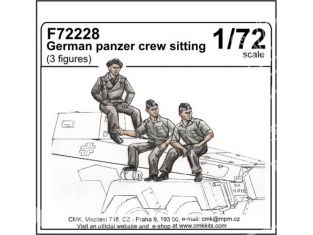 CMK figurine F72228 EQUIPAGE DE PANZER ALLEMAND ASSIS 1/72