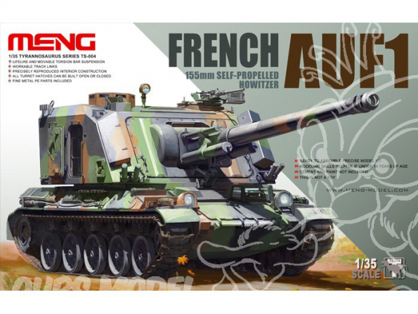 Meng maquette militaire TS-004 CANON AUTOMOTEUR AUF.1 155mm GCT Armée Française 2002 1/35