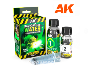 AK interactive ak8232 RÉSINE EAU RADIOACTIVE Résine époxy 2 composants 180ML