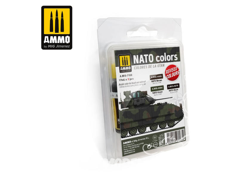 MIG peinture 7188 Set couleurs OTAN - NATO 3 x 17ml