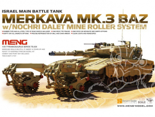 Meng maquette militaire TS-005 CHAR DE BATAILLE ISRAELIEN MERKAVA Mk.3 BAZ avec system de Mine-Roller Nochri D 1/35