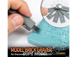 Liang Model outillage 0227 Outil à graver les briques pour dioramas 1/35