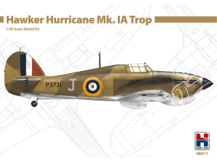 Hobby 2000 maquette avion 48014 Hawker Hurricane Mk.IA Trop 1/48
