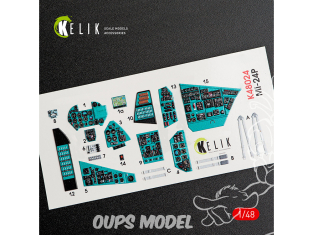 Kelik Decals 3D K48024 Décalques 3D intérieurs MI-24P pour kit Zvezda 1/48