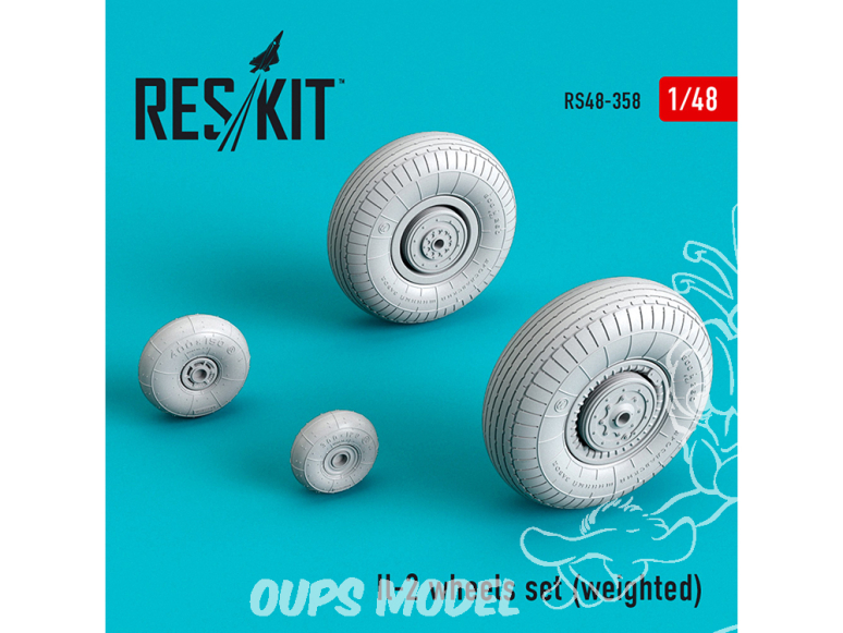 ResKit kit d'amelioration avion RS48-0358 Jeu de roues Il-2 weighted 1/48