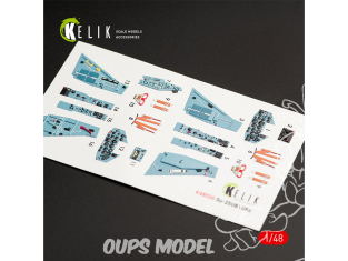 Kelik Decals 3D K48026 Décalques 3D intérieurs SU-25UB pour kit SMER ou KP 1/48