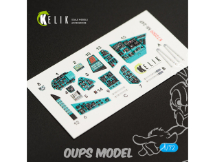 Kelik Decals 3D K72009 Décalcomanies 3D intérieures MI-24P pour le kit Zvezda 1/72