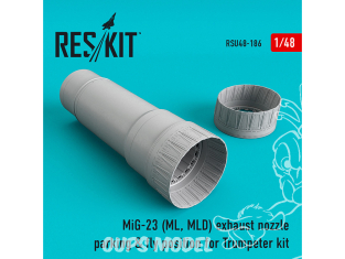 ResKit kit d'amelioration Avion RSU48-0186 Tuyère MiG-23 (ML, MLD) position parking et fly pour kit Trumpeter 1/48