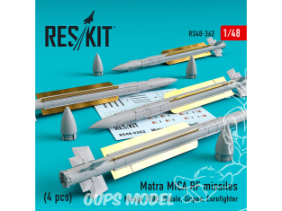 ResKit kit armement Avion RS48-0362 Matra MICA RF missiles 4 pieces 1/48