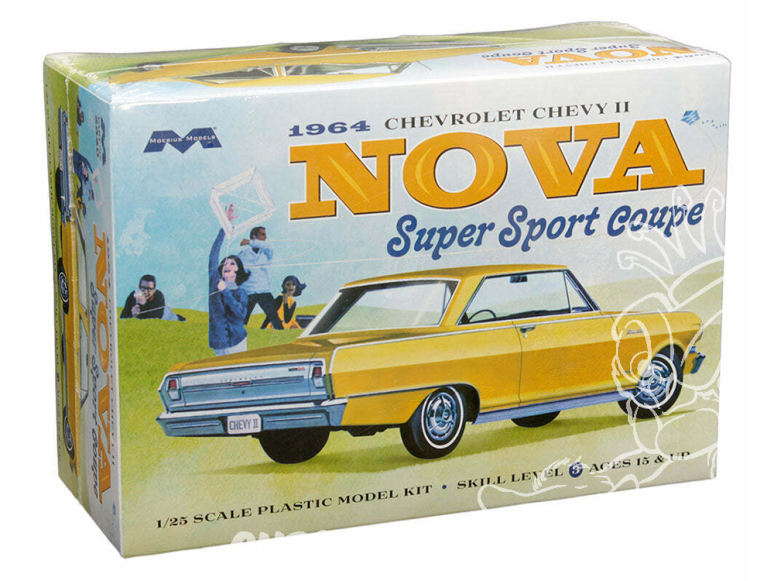 Moebius maquette voiture 2320 Chevrolet chevy II Nova Super Sport Coupe 1/25