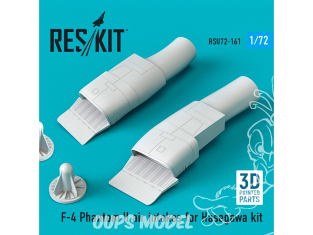 ResKit kit d'amelioration Avion RSU72-0161 Entrées d'air F-4 "Phantom II" pour kit Hasegawa (impression 3D) 1/72