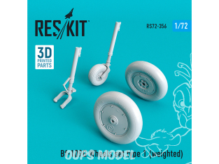 ResKit kit d'amelioration avion RS72-0356 Jeu de roues lesté pour Bf-109G type 1 1/72