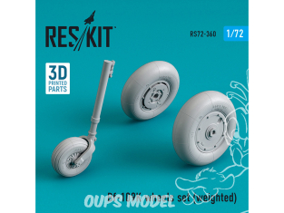 ResKit kit d'amelioration avion RS72-0360 Jeu de roues lesté pour Bf-109K 1/72