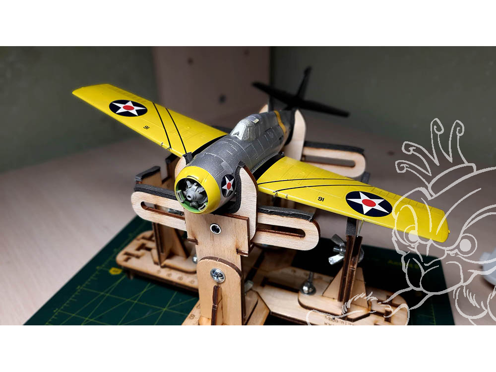 Support De Travail Pour Maquettes D'avions 1/48 à 1/72 - Poste Réglable En MDF, 34.5x30 Cm