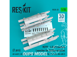 ResKit Kit RS35-0023 M299 Lanceur à 4 rails pour missiles Hellfire (2 pièces) 1/35