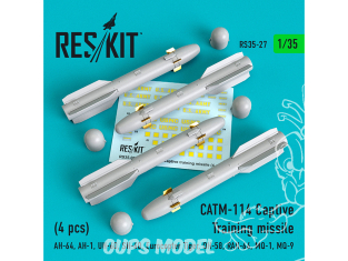 ResKit Kit RS35-0027 Missiles d'entraînement captif CATM-114 (4 pièces) 1/35