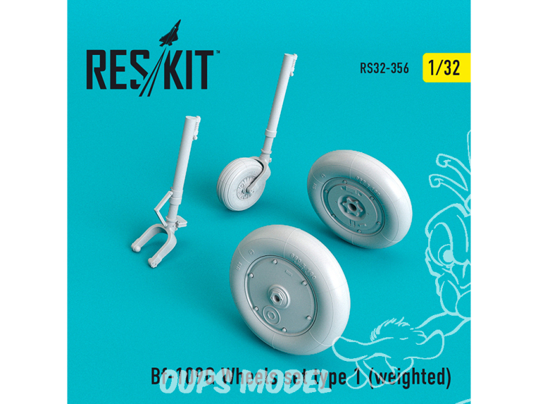 ResKit kit d'amelioration avion RS32-0356 Jeu de roues lestées Bf-109G type 1 1/32