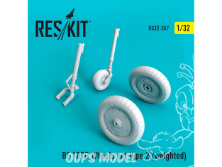 ResKit kit d'amelioration avion RS32-0357 Jeu de roues lestées Bf-109G type 2 1/32