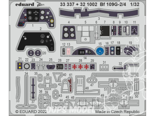 Eduard photodécoupe avion 33337 Zoom amélioration Messerschmitt Bf109G-2/4 Revell 1/32