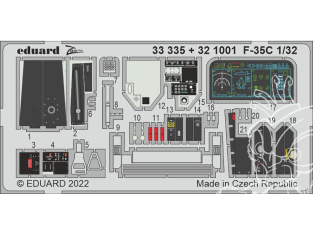 Eduard photodécoupe avion 321001 Amélioration F-35C Trumpeter 1/32