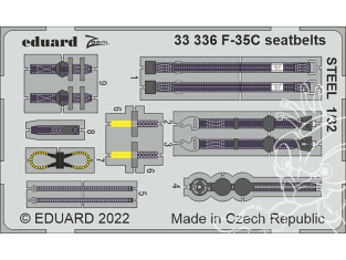 Eduard photodécoupe avion 33336 Harnais métal F-35C Trumpeter 1/32