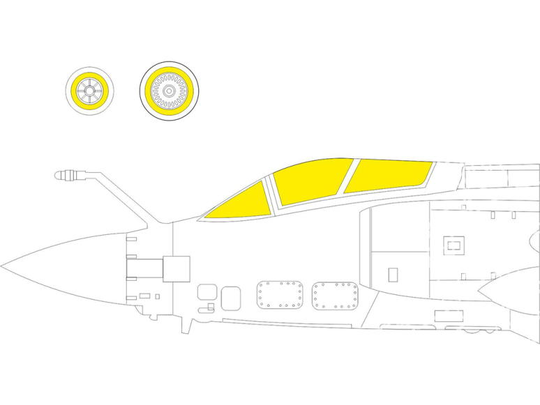 Eduard Express Mask EX907 Buccaneer S.2C/D TFace Airfix 1/48
